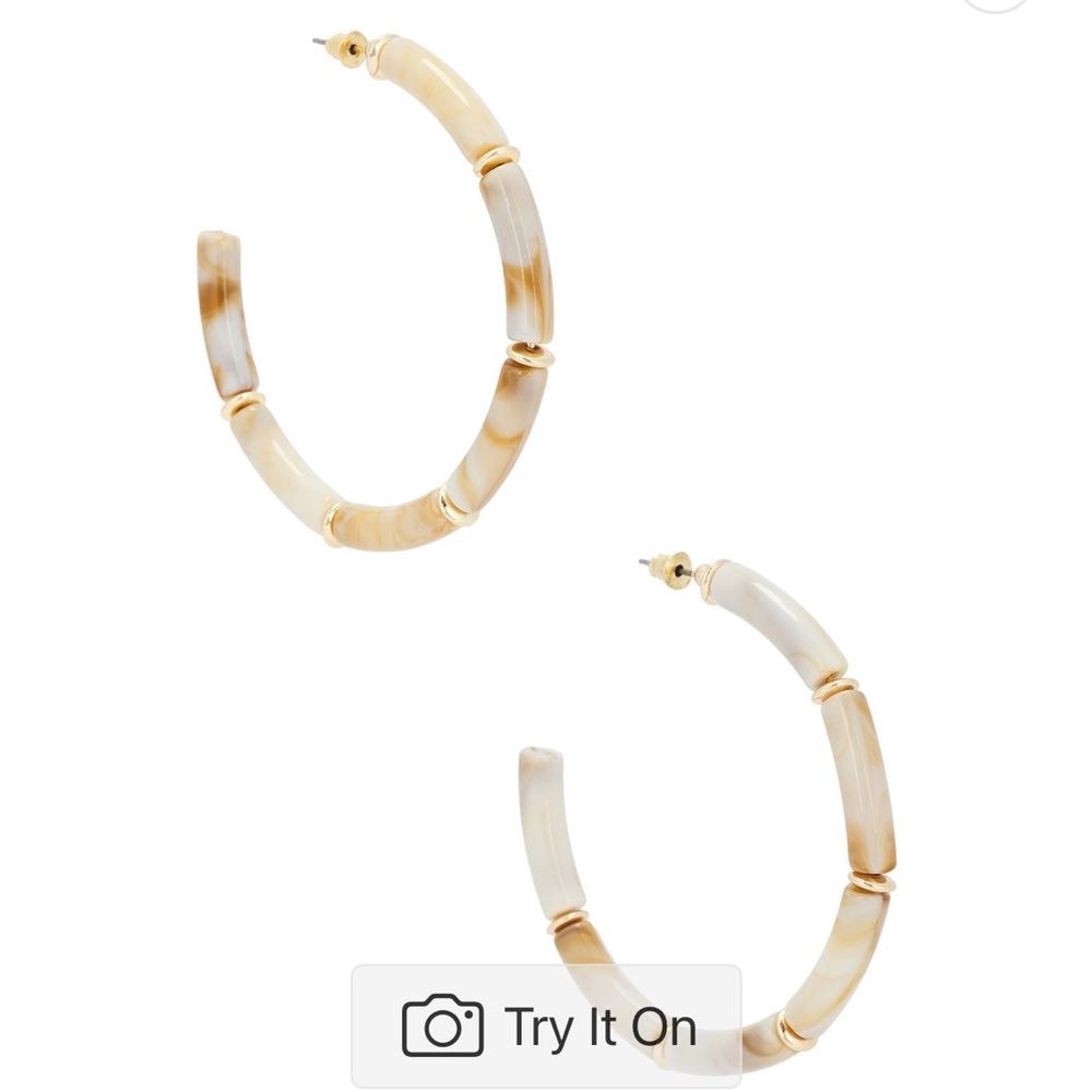 BAMBOO Natural Hoops Earrings